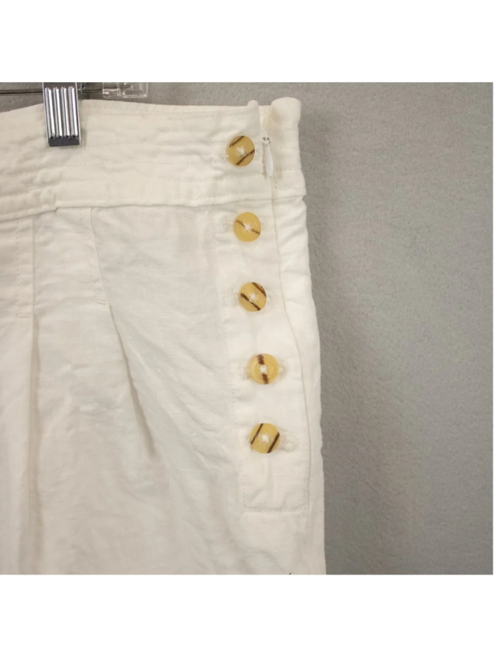 Chico's white linen high rise shorts-3